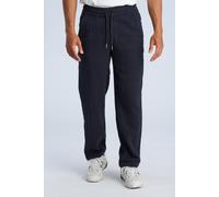 Stoffhose LINDBERGH, Herren, Gr. M, N-Gr, navy, Web, Obermaterial: 100% Baumwolle, unifarben, lang, Hosen Stoffhose, Sommerhose in Leinen-Optik und mit Gummizug - Weiter Schnitt (62785451-M) navy