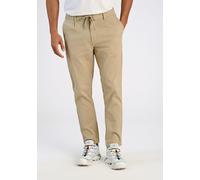 Stoffhose LINDBERGH "Lindbergh Freizeithose", Herren, Gr. L, beige (sand), Obermaterial: 98% Baumwolle, 2% Elasthan, weit, unten schmal, Hosen (76175439-L) sand