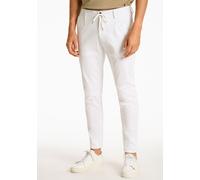 Stoffhose LINDBERGH "Lindbergh Freizeithose", Herren, Gr. XL, cream weiß, Obermaterial: 98% Baumwolle, 2% Elasthan, weit, unten schmal, Hosen Stoffhose (64389804-XL) cream weiß