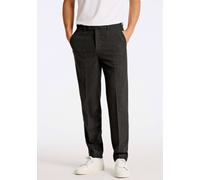 Stoffhose LINDBERGH "Stoffhose Relaxed Fit", Herren, Gr. S, schwarz mel, Obermaterial: 56% Polyester, 40% Wolle, 4% Elasthan. Futter: 55% Polyester, 45% Viskose, meliert, relaxed fit, Hosen Stoffhose