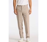 Stoffhose LINDBERGH "Stoffhose Relaxed Fit", Herren, Gr. XL, dk sand mel, Obermaterial: 56% Polyester, 40% Wolle, 4% Elasthan. Futter: 55% Polyester, 45% Viskose, meliert, relaxed fit, Hosen Stoffhose