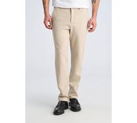Stoffhose LINDBERGH "Stoffhose Slim Fit", Herren, Gr. M, beige (pale sand), Obermaterial: 75% Polyester, 22% Viskose, 3% Elasthan. Futter: 100% Polyester, unifarben, slim fit, Hosen Stoffhose (5061420