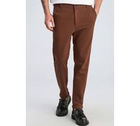 Stoffhose LINDBERGH "Stoffhose Slim Fit", Herren, Gr. M, dk braun, Obermaterial: 75% Polyester, 22% Viskose, 3% Elasthan. Futter: 65% Polyester, 35% Baumwolle, unifarben, slim fit, Hosen Stoffhose (55