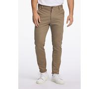 Stoffhose LINDBERGH "Stoffhose Slim Fit", Herren, Gr. XL, beige (deep sand mix), Obermaterial: 75% Polyester, 22% Viskose, 3% Elasthan; Futter: 65% Polyester, 35% Baumwolle, unifarben, slim fit, Hosen