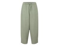 Stoffhose MAC "BAY 2.3 relaxed", Damen, Gr. 38, N-Gr, dried rosemary ppt, Web, Obermaterial: 58% Lyocell, 23% Leinen, 19% Baumwolle, unifarben, lang, Hosen Stoffhose, mit elastischem Bund und Bindeban