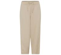 Stoffhose MAC "BAY 2.3 relaxed", Damen, Gr. 40, N-Gr, beige (ivory ppt), Web, Obermaterial: 58% Lyocell, 23% Leinen, 19% Baumwolle, unifarben, lang, Hosen Stoffhose, mit elastischem Bund und Bindeband