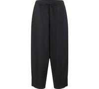 Stoffhose MAC "BAY 2.3 relaxed", Damen, Gr. 40, N-Gr, schwarz (dunkelblau ppt), Web, Obermaterial: 58% Lyocell, 23% Leinen, 19% Baumwolle, unifarben, lang, Hosen Stoffhose, mit elastischem Bund und Bi