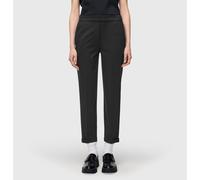 Stoffhose MAC "CAMI", Damen, Gr. 42, N-Gr, schwarz, Web, Obermaterial: 63% Viskose, 33% Polyamid, 4% Elasthan, unifarben, casual, regular fit knöchelfrei, Hosen, Sommerhose mit elastischem Bund (27982