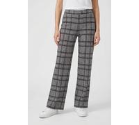 Stoffhose MAC "CHIARA", Damen, Gr. 46, Länge 32, burgundy check, Web, Obermaterial: 90% Polyester, 10% Elasthan, bedruckt, weit knöchellang, Hosen Stoffhose, Sommerhose mit All-Over Print (97891520-46