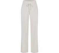 Stoffhose MAC "EASY WIDELEG", Damen, Gr. 36, Länge 32, weiß (ivory), Web, Obermaterial: 77% Polyamid, 23% Elasthan, unifarben, weit knöchellang, Hosen Stoffhose, sehr elastische Qualität, angenehmer G
