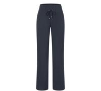 Stoffhose MAC "EASY WIDELEG", Damen, Gr. 44, Länge 32, blau (dunkelblau), Web, Obermaterial: 77% Polyamid, 23% Elasthan, unifarben, weit knöchellang, Hosen Stoffhose, sehr elastische Qualität, angeneh