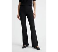 Stoffhose MAC "FLARE", Damen, Gr. 38, Länge 30, schwarz (schwarz all diamonds), Jersey, Obermaterial: 65% Viskose, 30% Polyamid, 5% Elasthan, bedruckt, weit knöchellang, Hosen Stoffhose, Sommerhose mi