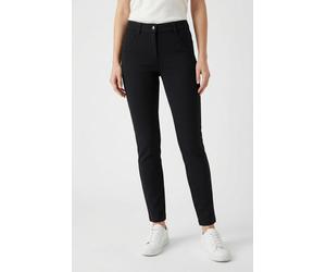 Stoffhose MAC "SLIM", Damen, Gr. 36, Länge 30, schwarz, Jersey, Obermaterial: 63% Viskose, 33% Polyamid, 4% Elasthan, unifarben, slim fit knöchellang, Hosen Stoffhose, Sommerhose im Five-Pocket Style 