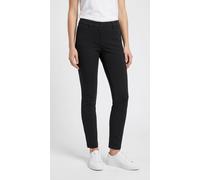 Stoffhose MAC "SLIM", Damen, Gr. 36, Länge 32, schwarz, Jersey, Obermaterial: 63% Viskose, 33% Polyamid, 4% Elasthan, unifarben, slim fit knöchellang, Hosen Stoffhose, Sommerhose im Five-Pocket Style 