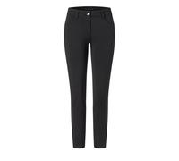 Stoffhose MAC "SLIM", Damen, Gr. 40, Länge 28, schwarz, Jersey, Obermaterial: 63% Viskose, 33% Polyamid, 4% Elasthan, unifarben, slim fit knöchellang, Hosen Stoffhose, Sommerhose im Five-Pocket Style