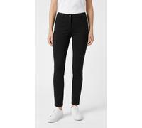 Stoffhose MAC "SLIM", Damen, Gr. 44, Länge 28, schwarz, Jersey, Obermaterial: 63% Viskose, 33% Polyamid, 4% Elasthan, unifarben, slim fit knöchellang, Hosen Stoffhose, Sommerhose im Five-Pocket Style