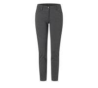 Stoffhose MAC "SLIM", Damen, Gr. 44, Länge 28, silber shadow melange, Jersey, Obermaterial: 63% Viskose, 33% Polyamid, 4% Elasthan, meliert, slim fit knöchellang, Hosen Stoffhose, Sommerhose im Five-P
