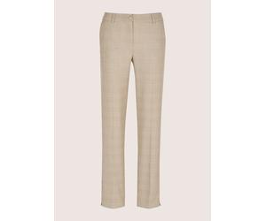 Stoffhose MADELEINE "Chinohose Glencheck-Hose mit Bügelfalten", Damen, Gr. 18, N + K Gr, blau (berber, gletscherblau, multicolor), Obermaterial: 62% Polyester PES. 34% Viskose CV. 3% Elasthan EL. 1% m