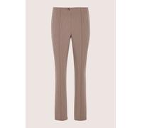 Stoffhose MADELEINE "Culotte Stoffhose mit Biesen", Damen, Gr. 19, N + K Gr, braun (cappuccino), Obermaterial: 73% Polyester PES. 23% Viskose CV. 4% Elasthan EL., Modern, schmal, Hosen Stoffhose, Mark