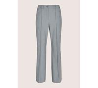 Stoffhose MADELEINE "Culotte Stoffhose mit Biesen", Damen, Gr. 36, N + K Gr, grau (silbergrau, melange), Obermaterial: 70% Polyester PES. 25% Viskose CV. 5% Elasthan EL., Modern, weit, Hosen Stoffhose