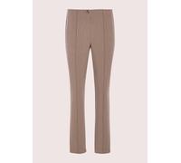 Stoffhose MADELEINE "Culotte Stoffhose mit Biesen", Damen, Gr. 40, N + K Gr, beige (cappuccino), Obermaterial: 73% Polyester PES. 23% Viskose CV. 4% Elasthan EL., Modern, schmal, Hosen Stoffhose, Mark