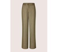 Stoffhose MADELEINE "Hose Palazzohose im Fischgratdesign", Damen, Gr. 21, K-Gr, grün (khaki, beige), Obermaterial: 63% Polyester PES. 35% Viskose CV. 2% Elasthan EL., Hosen Stoffhose (79556811-21) kha