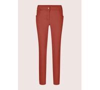 Stoffhose MADELEINE "Hose Schlanke Five-Pocket mit Stretch-Komfort", Damen, Gr. 17, N + K Gr, braun (marsala), Obermaterial: 71% Baumwolle CO. 26% Modal CMD. 3% Elasthan EL., Modern, Hosen Stoffhose,