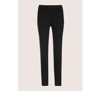 Stoffhose MADELEINE "Hose Schmale Businesshose mit Nieten", Damen, Gr. 36, N-Gr, schwarz, Obermaterial: 63% Polyester PES. 33% Viskose CV. 4% Elasthan EL., Modern, Hosen Stoffhose, Hose mit seitlicher