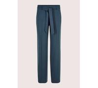 Stoffhose MADELEINE "Hose Weite Palazzohose mit Bindeband", Damen, Gr. 38, N-Gr, blau (nebelblau, melange), Obermaterial: 82% Viskose CV. 15% Polyacryl PAN. 3% Elasthan EL., Modern, Hosen Stoffhose, H