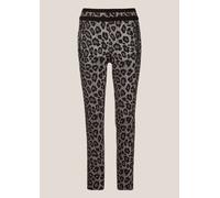 Stoffhose MADELEINE "Schlupfhose Leo-Print Jersey-Hose mit Stretch", Damen, Gr. 46, N-Gr, schwarz (schwarz, grau), Obermaterial: 69% Polyester PES. 27% Viskose CV. 2% Elasthan EL. 2% Polyacryl PAN., M