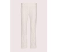 Stoffhose MADELEINE "Spitzenhose Edle Hose in 7/8-Länge, Bootcut-Form", Damen, Gr. 19, N + K Gr, weiß (wollweiß), Obermaterial: 65% Baumwolle CO. 35% Polyamid PA., Modern, Hosen Stoffhose, Wertvolle S