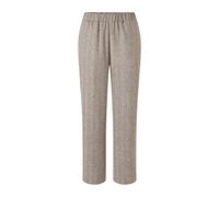 Stoffhose MAERZ MUENCHEN "Maerz Muenchen 113501 Freizeithose Damen Bekleidung", Damen, Gr. 46, EURO-Größen, beige (dunkelbraun), 32% Wolle, 26% Baumwolle, 26% Seide, 14% Polyamid, 2% Andere, normal, H