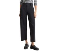 Stoffhose MARC O'POLO, Damen, Gr. 42, N-Gr, blau (thunder blau), Jersey, Obermaterial: 52% Baumwolle, 40% Polyamid, 8% Elasthan, unifarben, loose fit knöchelfrei, Hosen Stoffhose, in verkürzter Länge