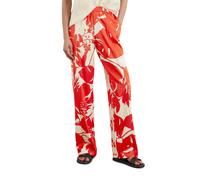 Stoffhose MARC O'POLO, Damen, Gr. 44, N-Gr, bunt (multi), Satin, Obermaterial: 96% Viskose, 4% Elasthan, bedruckt, relaxed fit normal, Hosen Stoffhose, Mit Allover-Print, glatte und glänzende Oberfläc
