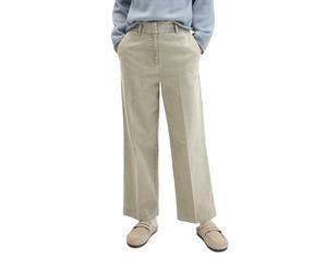 Stoffhose MARC O'POLO "MEA Straight", Damen, Gr. 44, N-Gr, ashy moss, Twill, Obermaterial: 98% Baumwolle, 2% Elasthan, straight fit 7/8-Länge, Hosen Stoffhose, Model Mea straight fit aus Organic Cotto