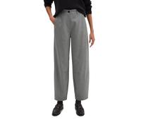 Stoffhose MARC O'POLO "MINU BARREL", Damen, Gr. 34, N-Gr, grau (medium grau), Web, Obermaterial: 49% Polyester, 48% Viskose, 3% Elasthan, meliert, barrel fit knöchelfrei, Hosen Stoffhose, in Woll-Opti