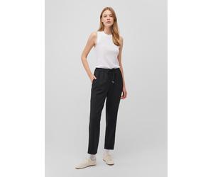 Stoffhose MAVI "DRAWSTRING PANTS", Damen, Gr. M, US, schwarz, 64% Polyester, 34% Viscose, 2% Elasthan, regular fit lang, Hosen Stoffhose, Stoffhose (46225615-M) schwarz