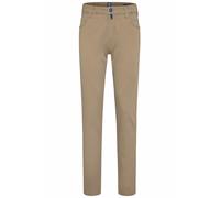 Stoffhose MEYER "M5 Slim", Herren, Gr. 42, Länge 32, braun, 77% Baumwolle, 19% Lyocell, 4% Elasthan, unifarben, figurumspielend lang, Hosen Stoffhose, Five-Pocket (13337531-42) braun