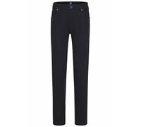 Stoffhose MEYER "M5 Slim", Herren, Gr. 42, Länge 34, blau (marine), 77% Baumwolle, 19% Lyocell, 4% Elasthan, unifarben, figurumspielend lang, Hosen Stoffhose, M5 Slim Five-Pocket (45810037-42) marine