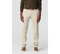 Stoffhose MEYER "Rio 2-8619", Herren, Gr. 27, Normalgrößen, beige (off, weiß), 73% Baumwolle, 25% Modal, 2% Elasthan, unifarben, regular fit lang, Hosen Stoffhose, Französische Seitentaschen (21387229