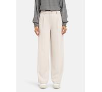 Stoffhose MILANO ITALY, Damen, Gr. 42 (XL), Normalgrößen, cream, Web, Material: 63% Polyester, 32% Viskose, 5% Elasthan, unifarben, regular fit lang, Hosen Stoffhose, mit weitem Bein (27199020-42) cre