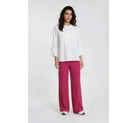 Stoffhose MILANO ITALY, Damen, Gr. S, Normalgrößen, pink (fuchsia), Web, Material: 60% Viskose, 35% Polyamid, 5% Elasthan, unifarben, regular fit lang, Hosen Stoffhose, mit Elastikbund (75868747-S) fu
