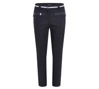 Stoffhose NAVIGAZIONE "NAVIGAZIONE Stretchhose", Damen, Gr. 50, N-Gr, blau (navy), Obermaterial: 74% Viskose CV. 22% Polyamid PA. 4% Elasthan EL., uni, regular fit, Hosen Stoffhose, mit angerauter Inn