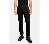 Stoffhose OLYMP "OLYMP Chino, Slim Fit, Hose", Herren, Gr. 33, Länge 34, schwarz, 67% Baumwolle, 24% Lyocell, 7% Polyester, 2% Elasthan, Hosen Stoffhose (47488744-33) schwarz