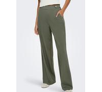 Stoffhose ONLY "ONLEVALY-LIKA LIFE HW WIDE PANT TLR", Damen, Gr. 34, Länge 32, smokey olive, Obermaterial: 55% Polyamid, 38% Viskose, 7% Elasthan, unifarben, Hosen Stoffhose (62850550-34) smokey olive