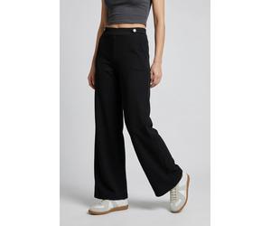 Stoffhose ONLY "ONLEVALY-LIKA LIFE HW WIDE PANT TLR", Damen, Gr. 38, Länge 32, schwarz, Obermaterial: 55% Polyamid, 38% Viskose, 7% Elasthan, unifarben, Hosen Stoffhose (28707954-38) schwarz