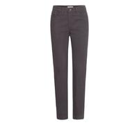 Stoffhose OXMO "Stoffhose OXPISLA", Damen, Gr. 36, N-Gr, grau (ebony), Obermaterial: 98% Baumwolle CO. 2% Elasthan EL., Hosen Stoffhose (36690609-36) ebony