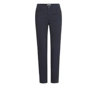OXMO OXPisla Damen Stoffhose Hose Pants mit Eingrifftaschen Gürtelschlaufen Label-Details Baumwollmischung Regular fit, Größe:38, Farbe:Dress Blues (194024)