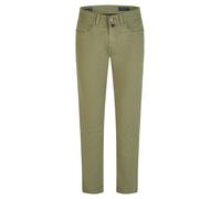 Stoffhose PIERRE CARDIN "Lyon", Herren, Gr. 34-32, Länge 32, dusty olive, Obermaterial: 97% Baumwolle CO. 3% Elasthan EL., Hosen Stoffhose, im Tapered Fit (21083634-34) dusty olive