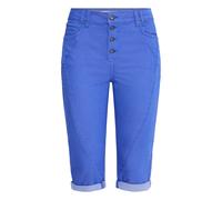 Stoffhose PULZ JEANS "Casual Hose PZROSITA", Damen, Gr. 38, N-Gr, blau (dazzling blau), Obermaterial: 65% Baumwolle CO. 32% Polyester PES. 3% Elasthan EL., Hosen Stoffhose (75136226-38) dazzling blau